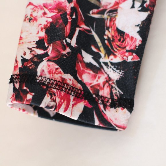 H&M ROSE FLORAL STRETCH BODYCON DRESS - Picture 3 of 6